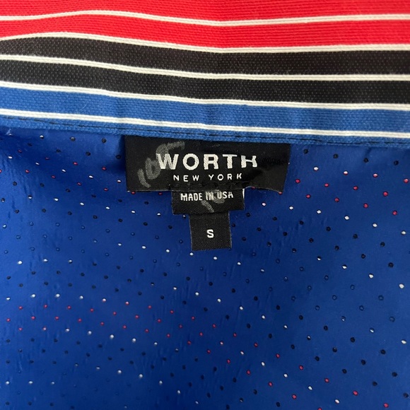 Unique Worth New York red and blue striped raincoat and bucket hat - Picture 8 of 8